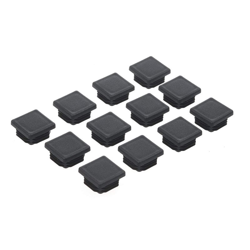 Timsec 1-1/2Inch Square Plastic Plug, End Caps for Tubing Pipe OD 1-1/2" x 1-1/2" (not ID), Steel Chair Leg End Caps, Bar Stool Glides Inserts, Fence Plugs, Furniture or Fitness Equipment End Caps (12 Packs) - Image 5